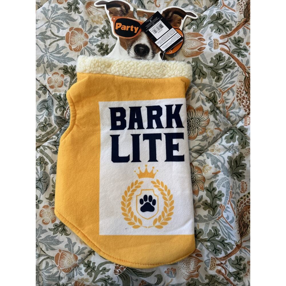 Party Dog Pet Costume Size M/L Cats Fits Too Bark Lite New No Hat